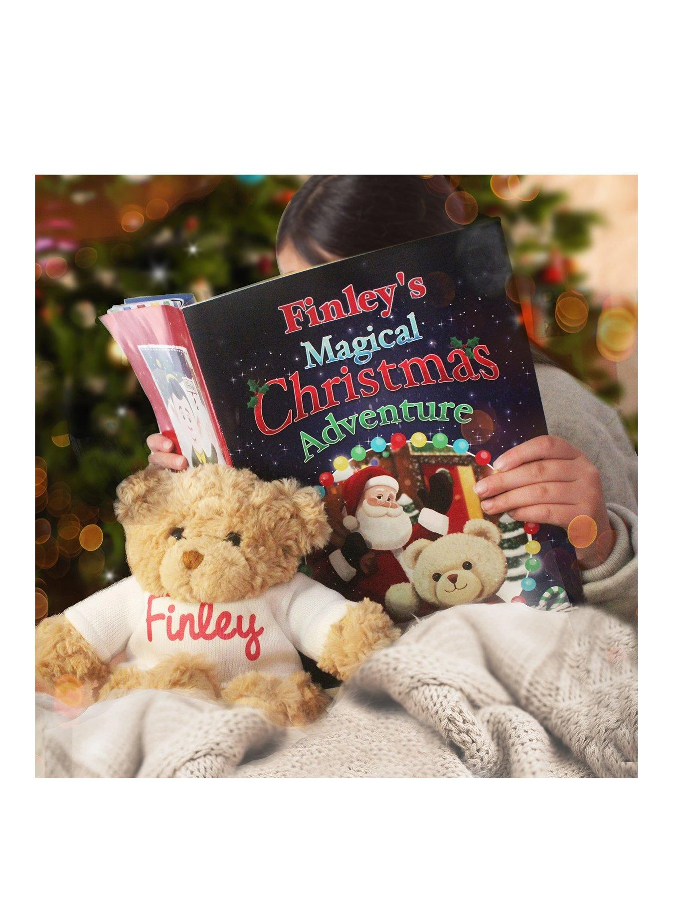Personalised Magical Christmas Book And Bear Gift Set 3 Personalised Magical Christmas Book And Bear Gift Set