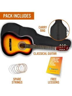 3rd Avenue 3/4 Size Kids Classical Guitar Beginner Bundle - 6 Months FREE Lessons - Sunburst 10 3rd Avenue 3/4 Size Kids Classical Guitar Beginner Bundle - 6 Months FREE Lessons - Sunburst -NARA Computer Shop N6CRV SQ3 0000000099 N A SLd1