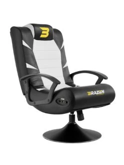 BraZen Pride 2.1 Bluetooth Gaming Chair - Black And White -NARA Computer Shop NT9ET SQ3 0000000004 BLACK SLd