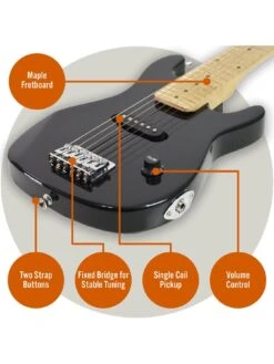 3rd Avenue Junior Electric Guitar Pack - Black With Free Online Music Lessons -NARA Computer Shop NTC4E SQ4 0000000004 BLACK SLd1