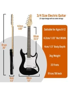 Rocket 3/4 Size Electric Guitar Ultimate Kit With 10W Amp - 6 Months FREE Lessons - Black 9 Rocket 3/4 Size Electric Guitar Ultimate Kit With 10W Amp - 6 Months FREE Lessons - Black -NARA Computer Shop NTC4G SQ2 0000000004 BLACK SLd1