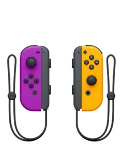Nintendo Switch Joy-Con Controller Twin Pack, Wireless, Rechargeable - Neon Purple / Neon Orange -NARA Computer Shop PJ7WN SQ2 0000000088 NO COLOR SLb