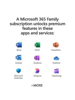 Microsoft 365 Family 12-Month Subscription For 6 People For PC And Mac, Tablet And Smartphones -NARA Computer Shop PLV3P SQ6 0000000004 BLACK SLd2