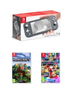Nintendo Switch Lite Console With Minecraft & Mario Kart 8