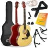 3rd Avenue Full Size 4/4 Acoustic Guitar Pack For Beginners - 6 Months FREE Lessons - Natural -NARA Computer Shop Q7DRR SQ1 0000000003 NATURAL SLf