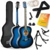 3rd Avenue Full Size 4/4 Acoustic Guitar Pack For Beginners - 6 Months FREE Lessons - Blueburst -NARA Computer Shop Q7DRU SQ1 0000014745 BLUEBURST SLf1
