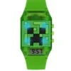 Minecraft Digital Dial Green Silicone Strap Kids Watch