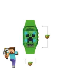 Minecraft Digital Dial Green Silicone Strap Kids Watch -NARA Computer Shop QFWFC SQ4 0000000088 NO COLOR SLd