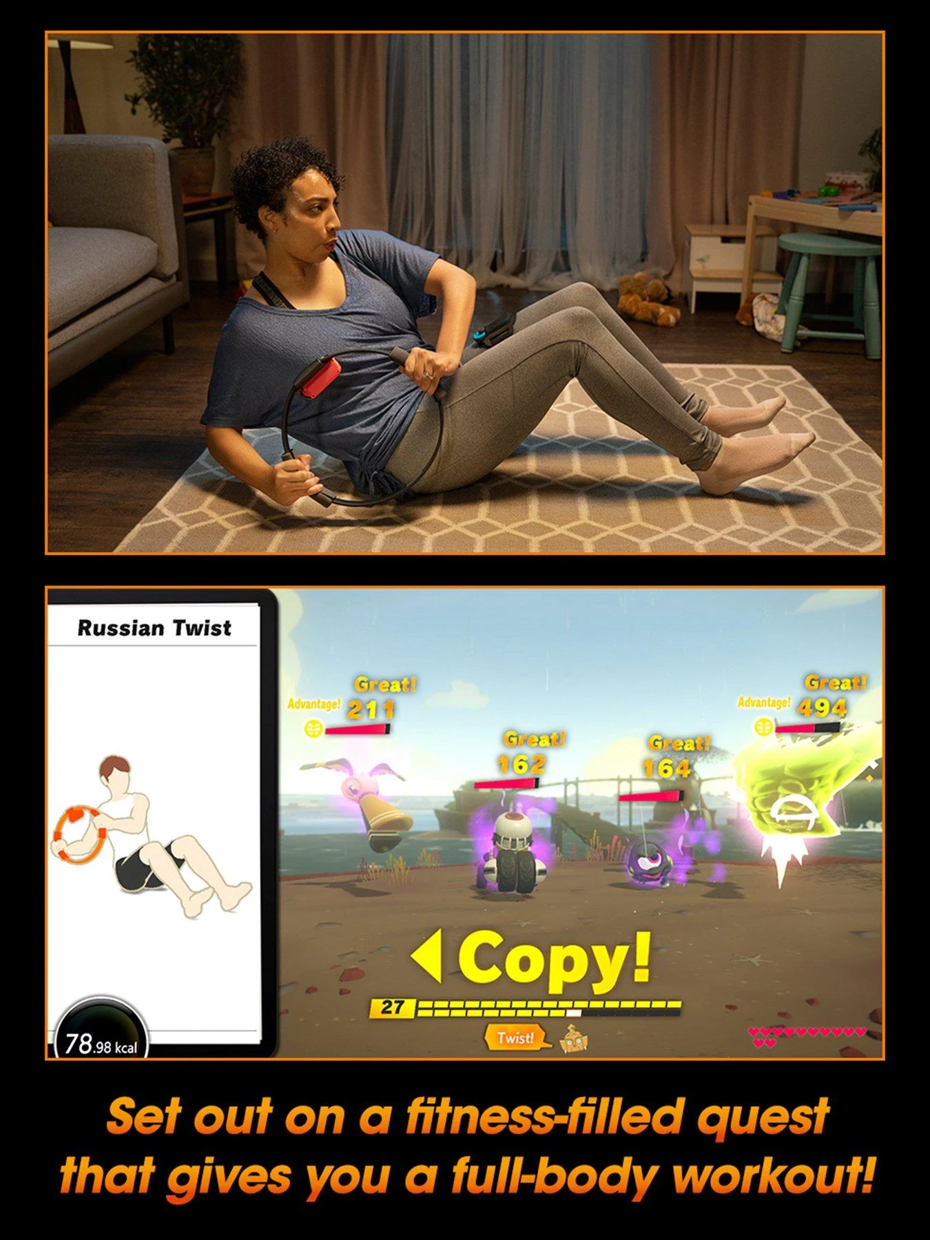 Nintendo Switch Neon Console With RingFit Adventure 8 Nintendo Switch Neon Console With RingFit Adventure - Image 6