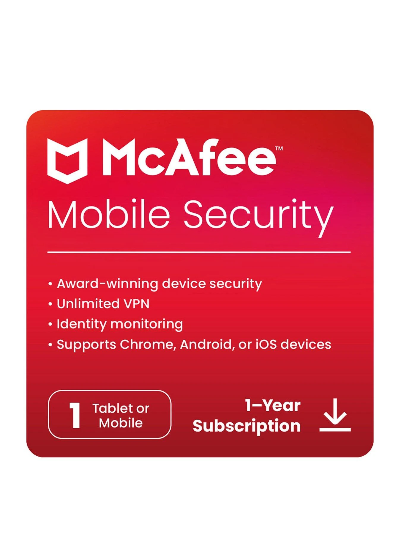 McAfee Mobile Security Plus - Android Or IOS - 1 Year Subscription (digital Download) 3 McAfee Mobile Security Plus - Android Or IOS - 1 Year Subscription (digital Download)