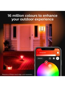 Philips Hue Impress Hue White And Colour Ambience EU Wall Lantern Black 2 -NARA Computer Shop QPRAX SQ5 0000000099 N A SLd3