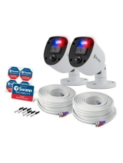 Swann Smart Security 1080p Enforcer LED Flashing Light Bullet Style Add On Analogue CCTV Camera (Twin Pack) - SWPRO-1080SLPK2-EU 12 Swann Smart Security 1080p Enforcer LED Flashing Light Bullet Style Add On Analogue CCTV Camera (Twin Pack) - SWPRO-1080SLPK2-EU -NARA Computer Shop QQ3P3 SQ5 0000000088 NO COLOR SLd1