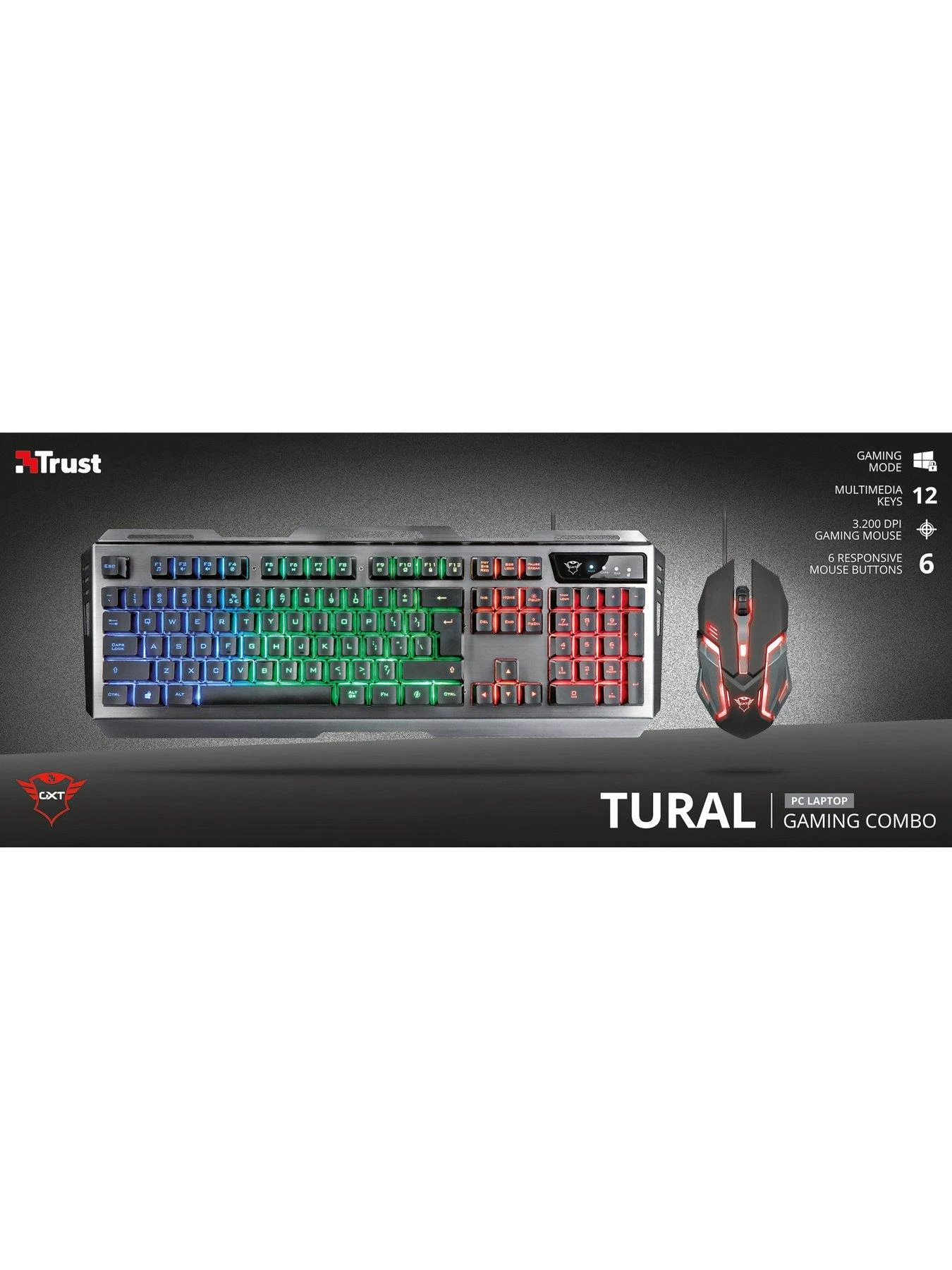 Trust GXT845 Tural Gaming Keyboard And Mouse Set - With LED Illumination & Game Mode 9 Trust GXT845 Tural Gaming Keyboard And Mouse Set - With LED Illumination & Game Mode - Image 7