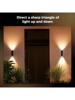 Philips Hue Hue Appear White & Colour Ambiance LED Smart Outdoor Wall Light Double Pack -NARA Computer Shop QR7UC SQ3 0000000004 BLACK SLd1