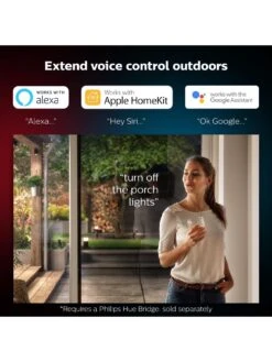 Philips Hue Hue Appear White & Colour Ambiance LED Smart Outdoor Wall Light Double Pack -NARA Computer Shop QR7UC SQ5 0000000004 BLACK SLd3