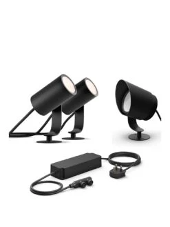 Philips Hue Hue Lily White And Colour Ambiance Outdoor Smart Spotlight Base Kit And XL Extension
