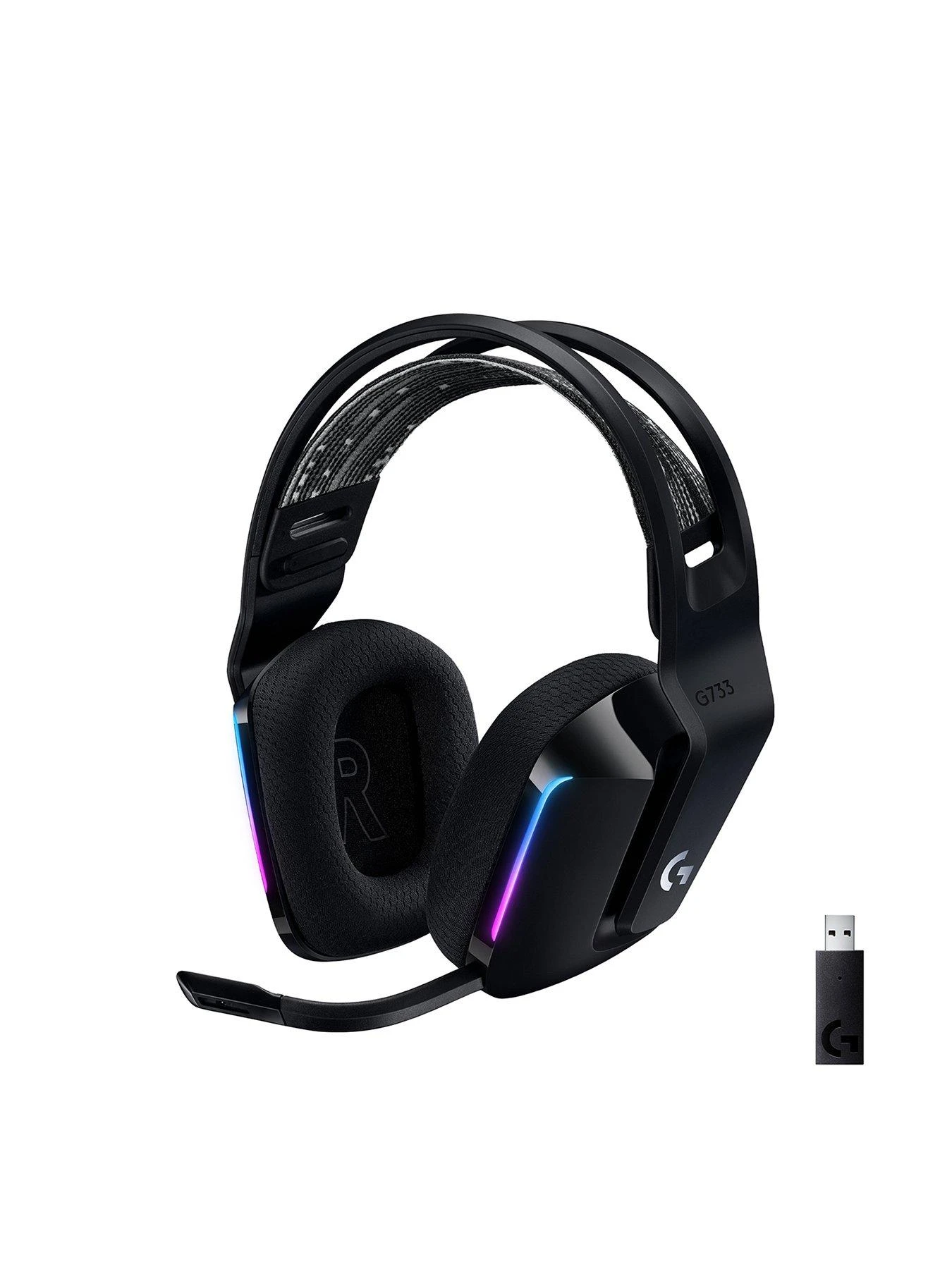 LogitechG G733 Lightspeed Wireless Gaming Headset - Black 3 LogitechG G733 Lightspeed Wireless Gaming Headset - Black