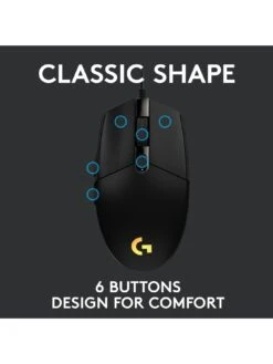 LogitechG G203 Lightsync RGB 6-Button Gaming Mouse - Black -NARA Computer Shop QYAWD SQ4 0000000099 N A SLd