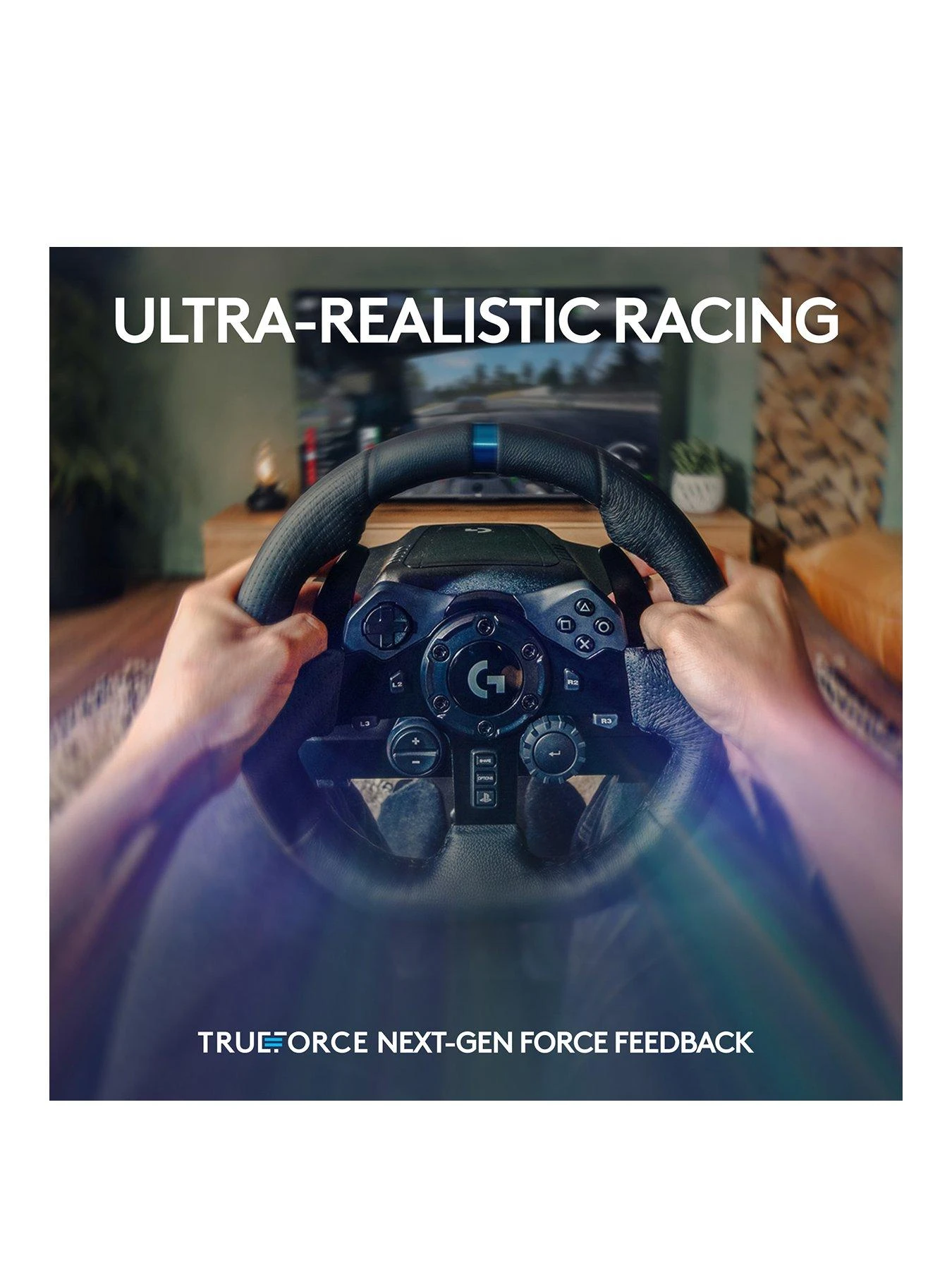 LogitechG G923 Racing Wheel And Pedals TRUEFORCE Up To 1000 Hz Force Feedback For PS5, PS4, PC/Mac - Black 4 LogitechG G923 Racing Wheel And Pedals TRUEFORCE Up To 1000 Hz Force Feedback For PS5, PS4, PC/Mac - Black - Image 2