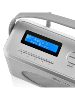 Swan Retro DAB Bluetooth Radio - Grey -NARA Computer Shop RFLLD SQ5 0000000005 GREY SLd1