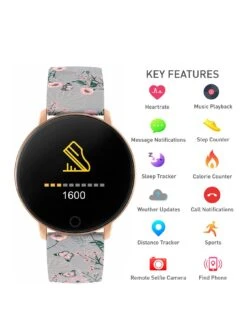 Reflex Active & Fitness Series 5 Smartwatch With Heart Rate Monitor, Music Control, Colour Touch Screen And Upto 7-day Battery Life -NARA Computer Shop RLDEF SQ2 0000000004 BLACK SLa