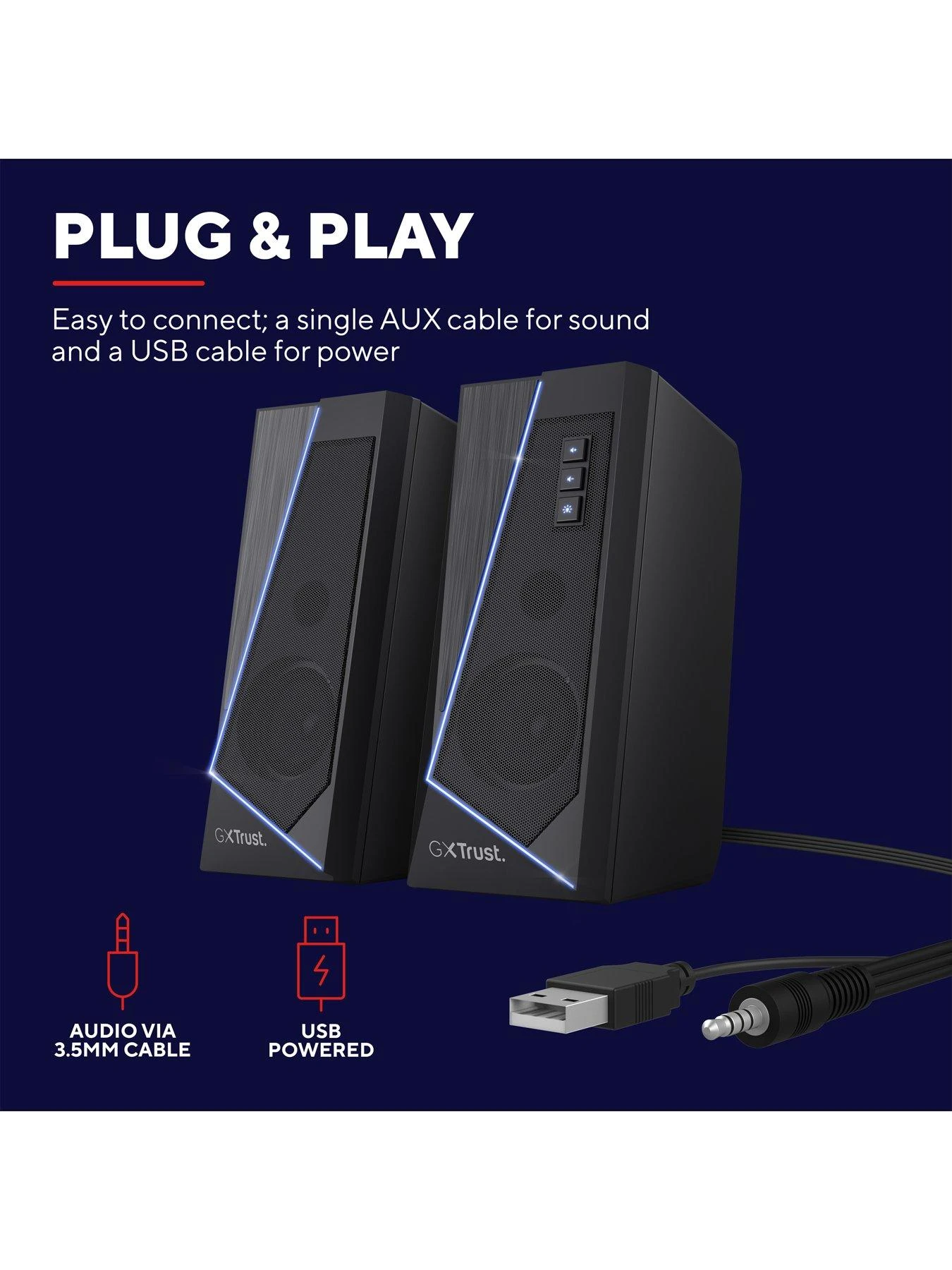 Trust GXT609 ZOXA RGB LED Illuminated Speaker Set 7 Trust GXT609 ZOXA RGB LED Illuminated Speaker Set - Image 5