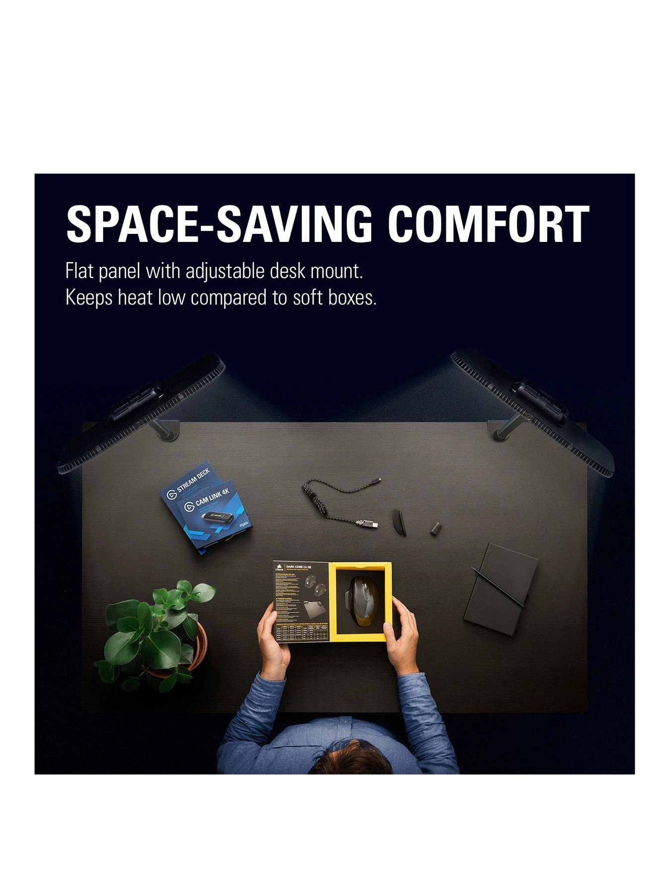 Elgato Key Light, Edge-Lit LED, 2800 Lumens, Max Height 125 Cm / 49 In 5 Elgato Key Light, Edge-Lit LED, 2800 Lumens, Max Height 125 Cm / 49 In - Image 3