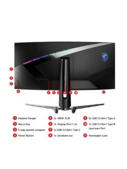 MSI Optix MPG ARTYMIS 343CQR 34 Inch, Quad HD, 1ms, 165Hz, AMD Freesync, Curved 1000R Gaming Monitor -NARA Computer Shop RMKFT SQ2 0000000004 BLACK SLb