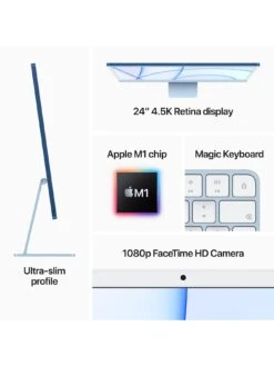 Apple IMac (M1, 2021) 24 Inch With Retina 4.5K Display, 8-core CPU, 7-core GPU, 256Gb Storage - Silver -NARA Computer Shop RQK9P SQ5 0000000035 SILVER SLd1