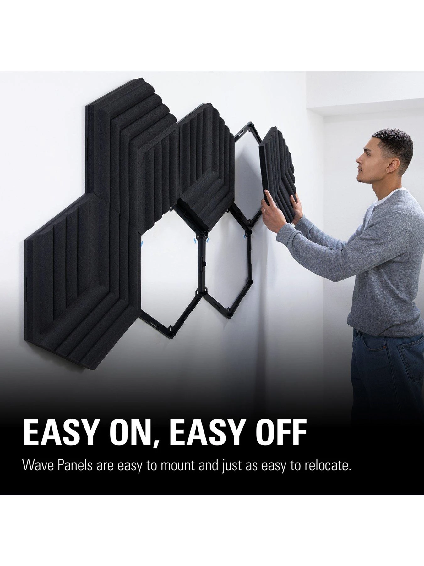Elgato Wave Panels - Starter Kit (Black) - Studio Quality Superior Acoustics 4 Elgato Wave Panels - Starter Kit (Black) - Studio Quality Superior Acoustics - Image 2