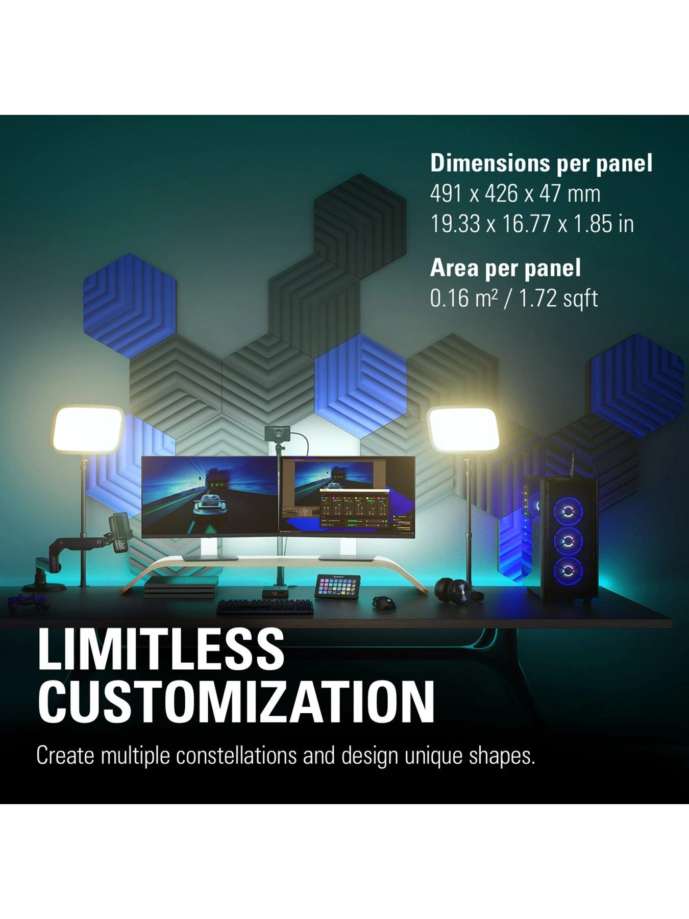 Elgato Wave Panels - Starter Kit (Black) - Studio Quality Superior Acoustics 7 Elgato Wave Panels - Starter Kit (Black) - Studio Quality Superior Acoustics - Image 5