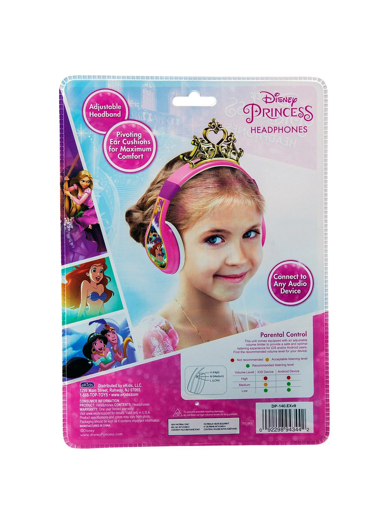 EKids Disney Princess Youth Headphones 6 EKids Disney Princess Youth Headphones - Image 4