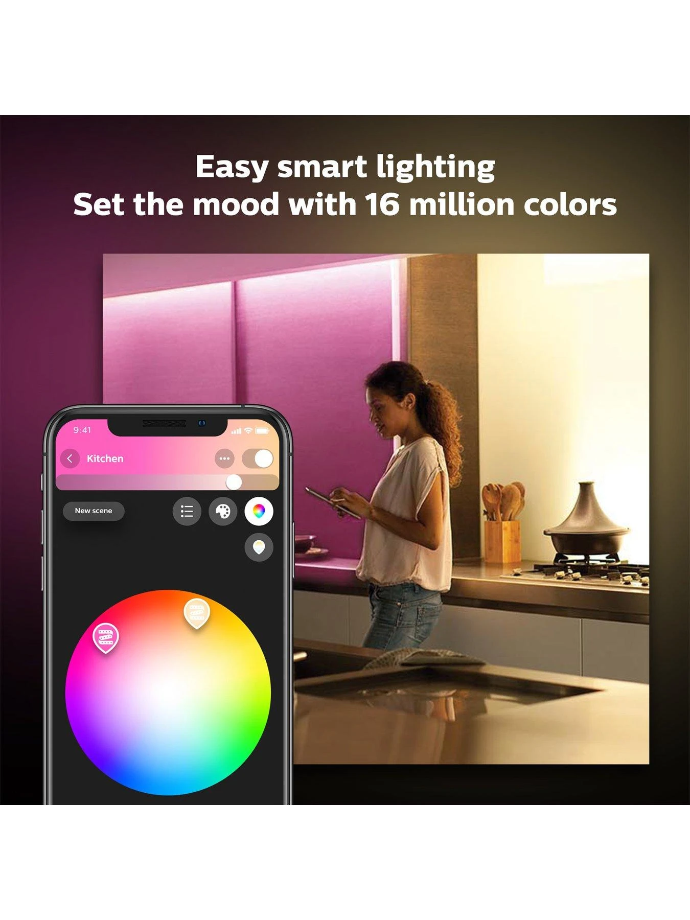 Philips Hue Hue Play Smart Light Bar White & Colour Ambiance Double Pack And Lightstrip Plus 2m Kit 5 Philips Hue Hue Play Smart Light Bar White & Colour Ambiance Double Pack And Lightstrip Plus 2m Kit - Image 3