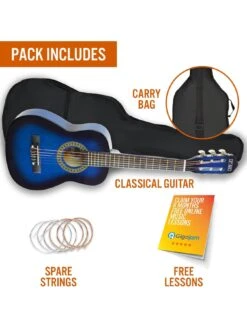 3rd Avenue 1/4 Size Kids Classical Guitar Beginner Bundle - 6 Months FREE Lessons - Blueburst 10 3rd Avenue 1/4 Size Kids Classical Guitar Beginner Bundle - 6 Months FREE Lessons - Blueburst -NARA Computer Shop TATLU SQ3 0000000099 N A SLd1