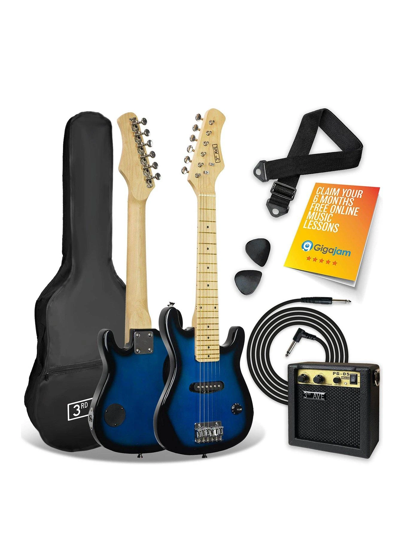 3rd Avenue Junior Electric Guitar Pack - Blueburst 3 3rd Avenue Junior Electric Guitar Pack - Blueburst
