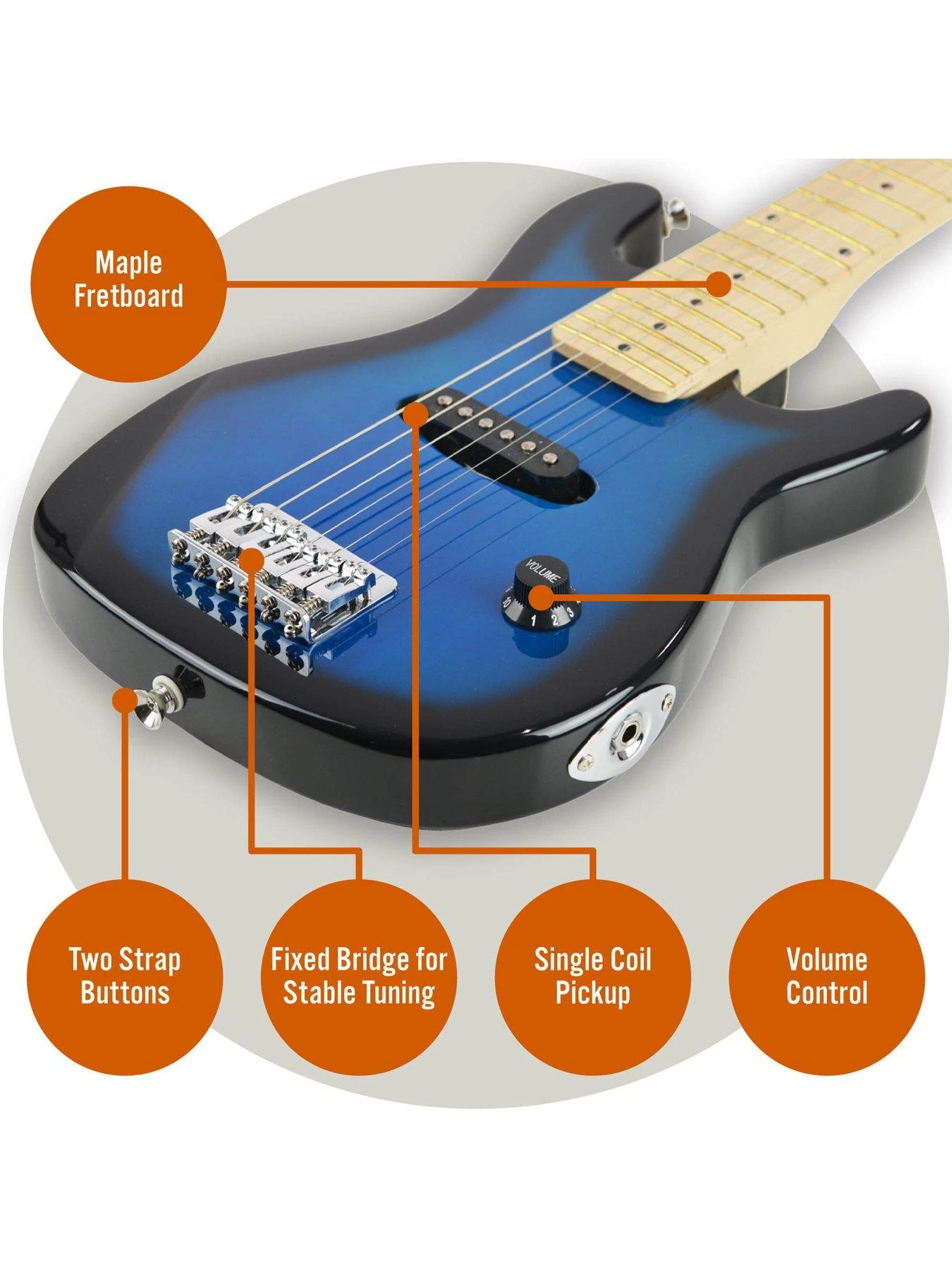 3rd Avenue Junior Electric Guitar Pack - Blueburst 6 3rd Avenue Junior Electric Guitar Pack - Blueburst - Image 4