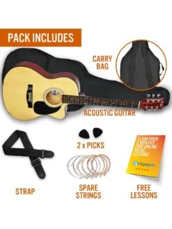 3rd Avenue Cutaway Acoustic Guitar Pack - Natural -NARA Computer Shop TATME SQ3 0000000099 N A SLd1