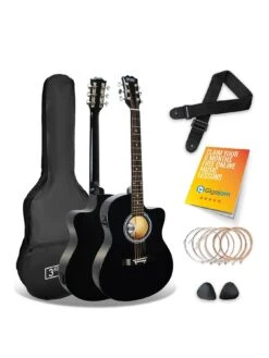 3rd Avenue Cutaway Electro Acoustic Guitar Pack - Black