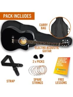 3rd Avenue Cutaway Electro Acoustic Guitar Pack - Black 10 3rd Avenue Cutaway Electro Acoustic Guitar Pack - Black -NARA Computer Shop TATMG SQ3 0000000099 N A SLd1