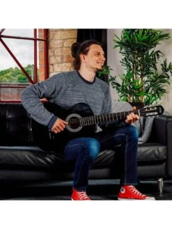 3rd Avenue Full Size 4/4 Classical Guitar Beginner Bundle - 6 Months FREE Lessons - Black -NARA Computer Shop TATMH SQ5 0000000099 N A SLd3