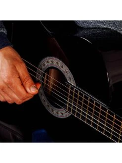 3rd Avenue Full Size 4/4 Classical Guitar Beginner Bundle - 6 Months FREE Lessons - Black -NARA Computer Shop TATMH SQ6 0000000099 N A SLd4