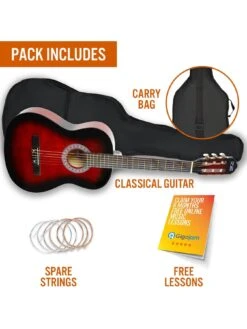 3rd Avenue Full Size 4/4 Classical Guitar Beginner Bundle - 6 Months FREE Lessons - Redburst 10 3rd Avenue Full Size 4/4 Classical Guitar Beginner Bundle - 6 Months FREE Lessons - Redburst -NARA Computer Shop TATMJ SQ3 0000000099 N A SLd1