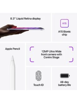 Apple IPad Mini (6th Gen, 2021) 64Gb, Wi-Fi - Space Grey -NARA Computer Shop TNKKA SQ6 0000000674 SPACE GREY SLd2