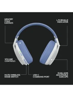 LogitechG G435 LIGHTSPEED Bluetooth Wireless Gaming Headset For PC, PS4, PS5, Nintendo Switch - White -NARA Computer Shop TNUWA SQ7 0000000013 WHITE SLd3