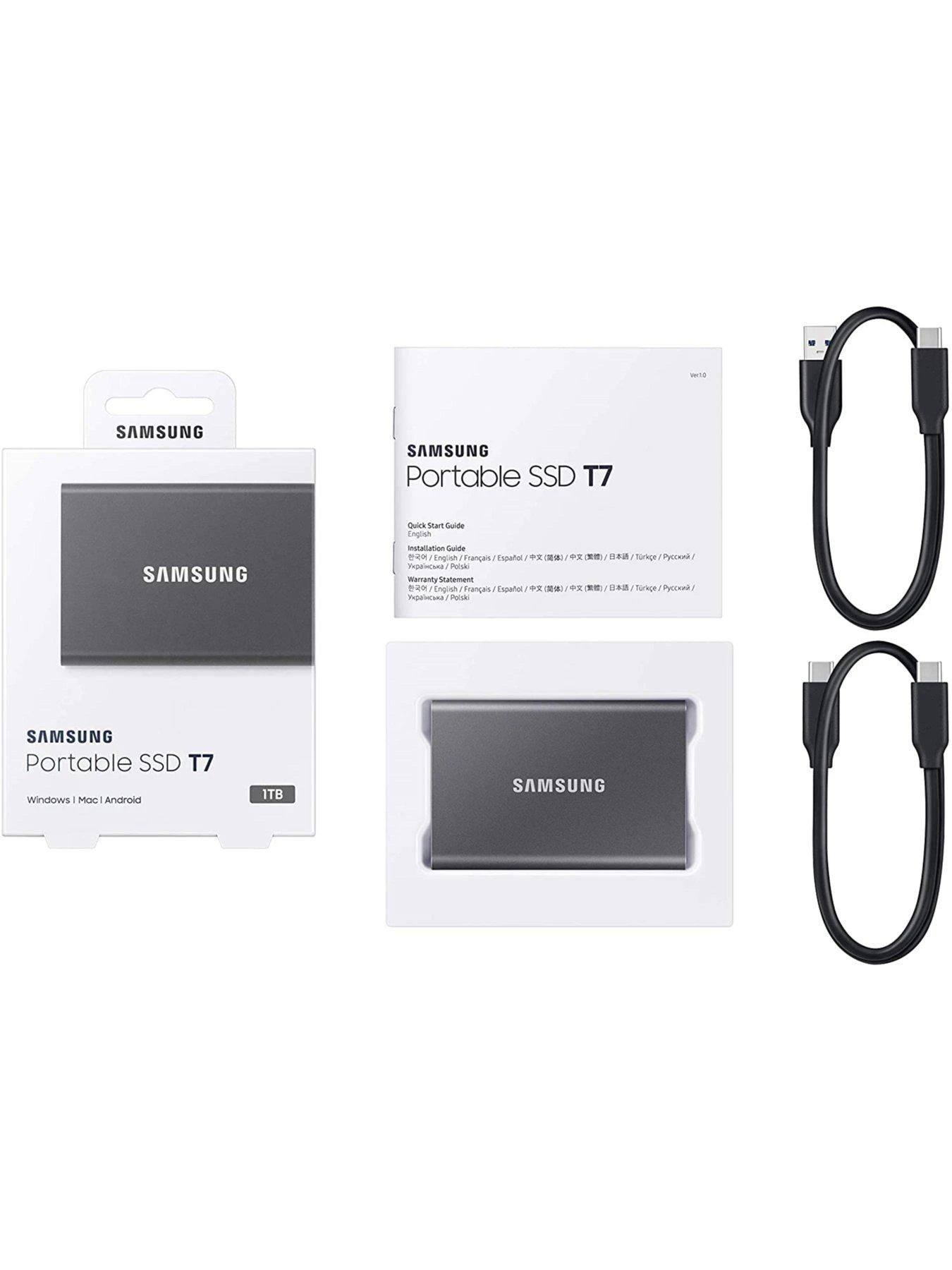 Samsung T7 Portable SSD 1TB - Grey 6 Samsung T7 Portable SSD 1TB - Grey - Image 4