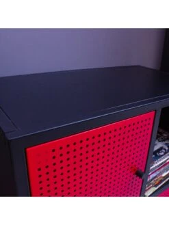 X Rocker MESH-TEK Square Display Cabinet With 4 cube Storage 14 X Rocker MESH-TEK Square Display Cabinet With 4 cube Storage -NARA Computer Shop TPTVF SQ6 0000000336 BLACK RED SLd2