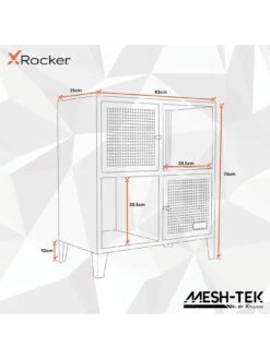X Rocker MESH-TEK Square Display Cabinet With 4 cube Storage 15 X Rocker MESH-TEK Square Display Cabinet With 4 cube Storage -NARA Computer Shop TPTVF SQ7 0000000336 BLACK RED DGy