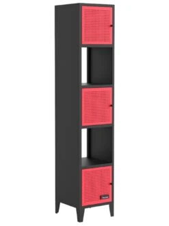 X Rocker MESH-TEK Tall Display Shelf With 5 Cube Storage -NARA Computer Shop TPTVH SQ6 0000000336 BLACK RED SLd2