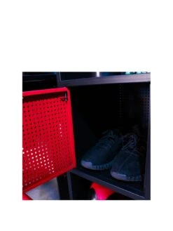 X Rocker MESH-TEK Tall Display Cabinet With 6 Cube Storage -NARA Computer Shop TPTVJ SQ3 0000000336 BLACK RED SLa