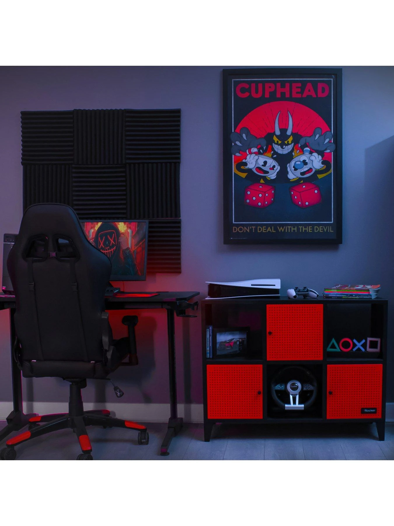 X Rocker MESH-TEK Wide Display Cabinet With 6 Cube Storage 4 X Rocker MESH-TEK Wide Display Cabinet With 6 Cube Storage - Image 2